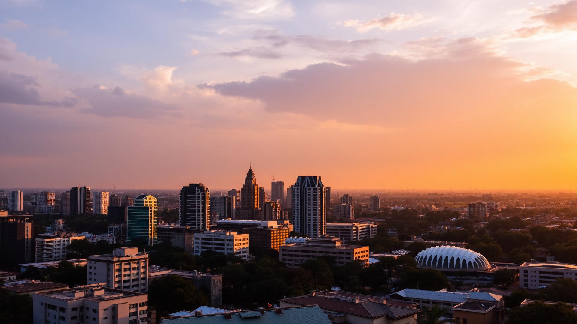 Nairobi harbour at sunset